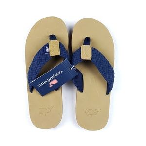 vineyard vines leather flip flops